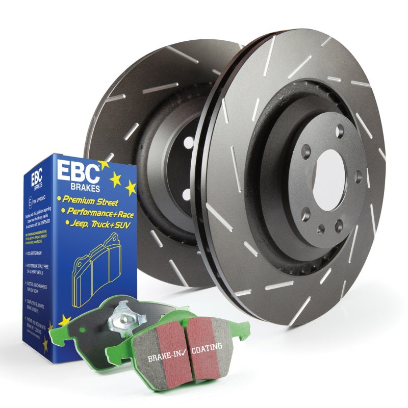EBC S2 Brake Pad and Rotor Kit EBC Brake Rotors - Slotted  AXOPROS