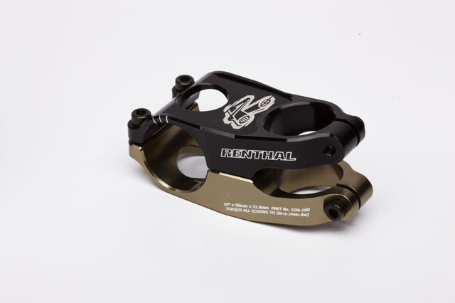 Renthal Apex Stem 40 mm. - Aluminum Gold/Black Renthal Triple Clamp / Trees  AXOPROS