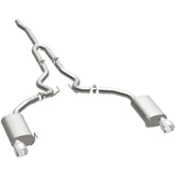 MagnaFlow Cat Back, SS, 2.5in, Street, Dual Split Polished 4.5in Tips 2015 Ford Mustang Ecoboost Magnaflow Catback  AXOPROS