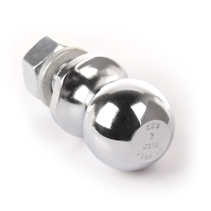 Rugged Ridge 2in Trailer Hitch Ball 1in Dia Shank Chrome Rugged Ridge Hitch Accessories  AXOPROS