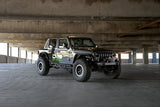 DV8 Offroad 07-23 Jeep Wrangler/Gladiator JT/JK/JL FS-25 Stubby Front Bumper w/Plated Bull Bar DV8 Offroad Bumpers - Steel  AXOPROS
