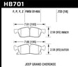Hawk 11-12 Dodge Durango / 11-12 Jeep Grand Cherokee LTS Front Street Brake Pads Hawk Performance Brake Pads - OE  AXOPROS
