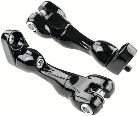 Kuryakyn Adjustable Passenger Peg Mount 93 and Up Touring Gloss Black Kuryakyn Footpegs  AXOPROS
