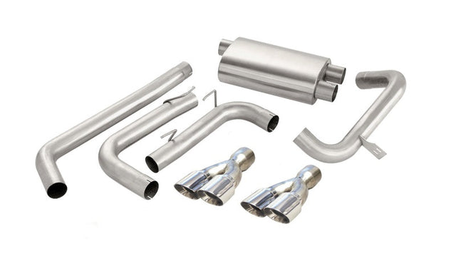 Corsa 1998-2002 Chevrolet Camaro Convertible Z28 5.7L V8 LS1 Polished Sport Cat-Back Exhaust CORSA Performance Catback  AXOPROS