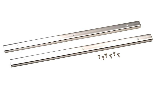 Kentrol 55-83 Jeep CJ5 Entry Guards Pair - Polished Silver Kentrol Doors  AXOPROS