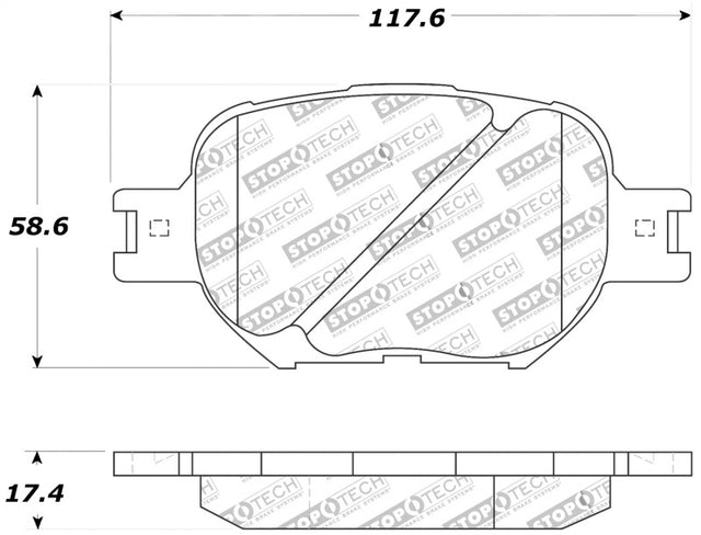 StopTech Performance 05-08 Scion tC/ 01-05 Celica GT/ 00-05 Celica GT-S Front Brake Pads Stoptech Brake Pads - Performance  AXOPROS