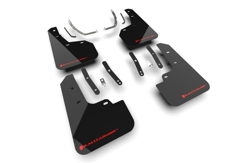 Rally Armor 2025+ Hyundai Tucson (Excl. ICE & XRT) Black UR Mud Flap w/ Red Logo Rally Armor Mud Flaps  AXOPROS