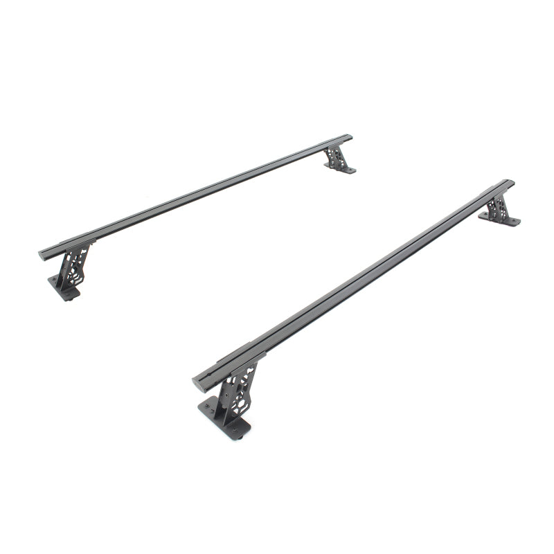 Go Rhino 15-22 Ford F-150 / 07-21 Toy. Tundra XRS Cross Bars Kit - Tex Blk (Attch Tonneau Cvr T-Trk) Go Rhino Truck Bed Rack  AXOPROS