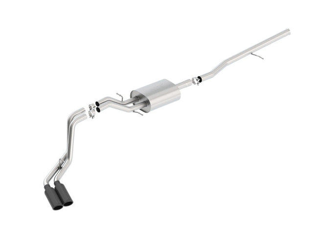 Borla S-Type Cat-Back 14-15 Sierra 1500 Std Bed/CC Short Bed 143.5in WB Side Exit Exhaust Black Tips Borla Catback  AXOPROS