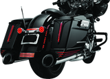 Kuryakyn Rear Fender Accents FLHX & FLTR Models Chrome Kuryakyn Exterior Trim  AXOPROS