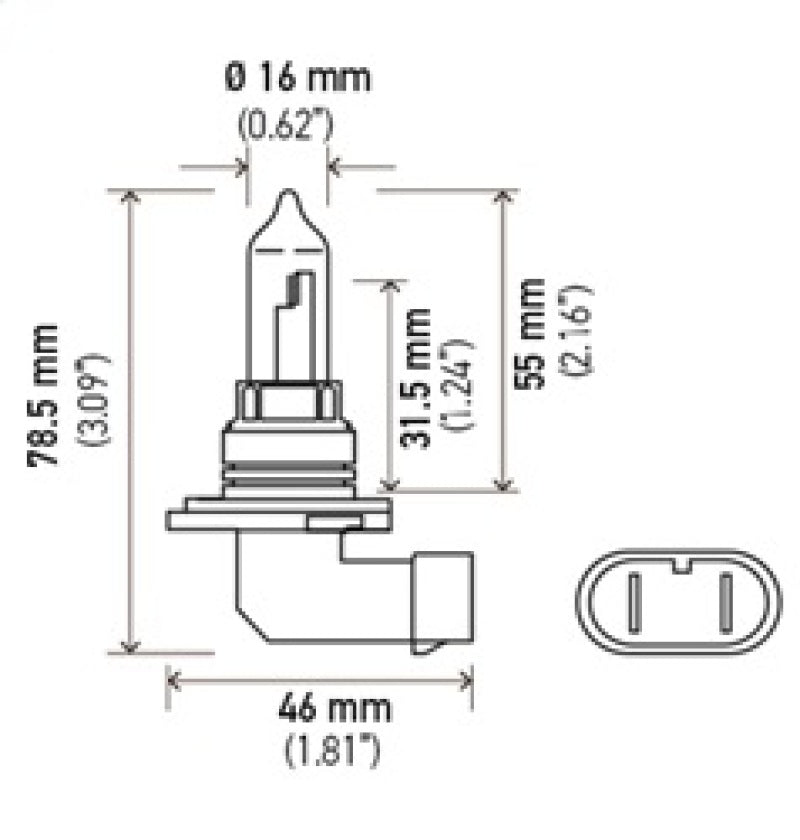 Hella Optilux HB3 9005 12V/65W XY Xenon Yellow Bulb Hella Bulbs  AXOPROS