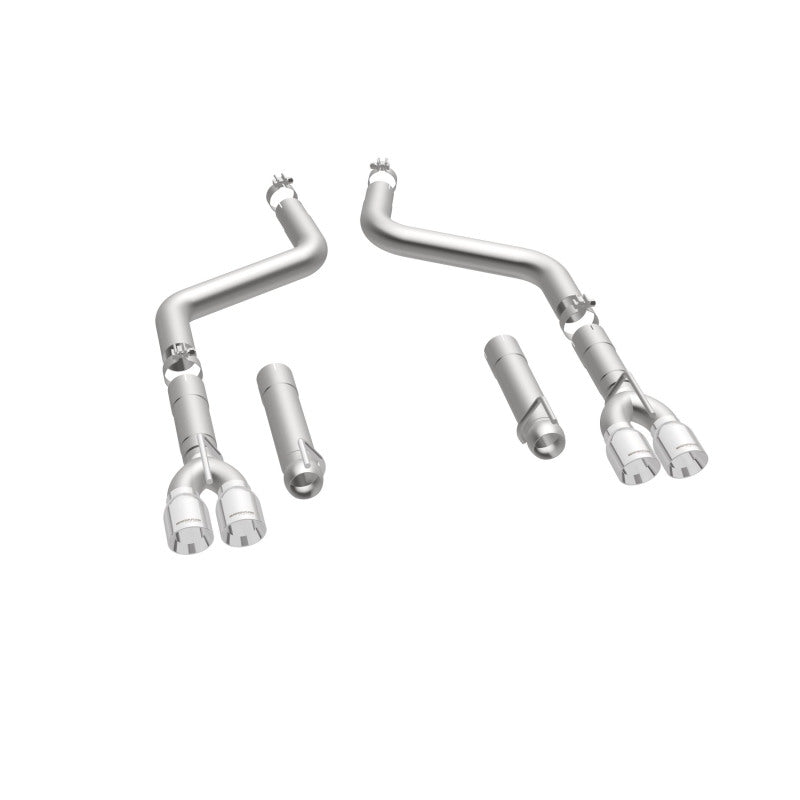 MagnaFlow Axle-Back, SS, 3in, Quad Split Rear 3.5 Tips 2015 Dodge Challenger incl SRT Hellcat Magnaflow Catback  AXOPROS