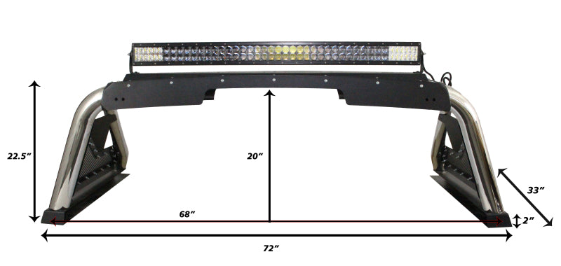 Go Rhino 07-20 Toyota Tundra Sport Bar 2.0 (Full Size) - Tex Blk Go Rhino Bed Racks  AXOPROS
