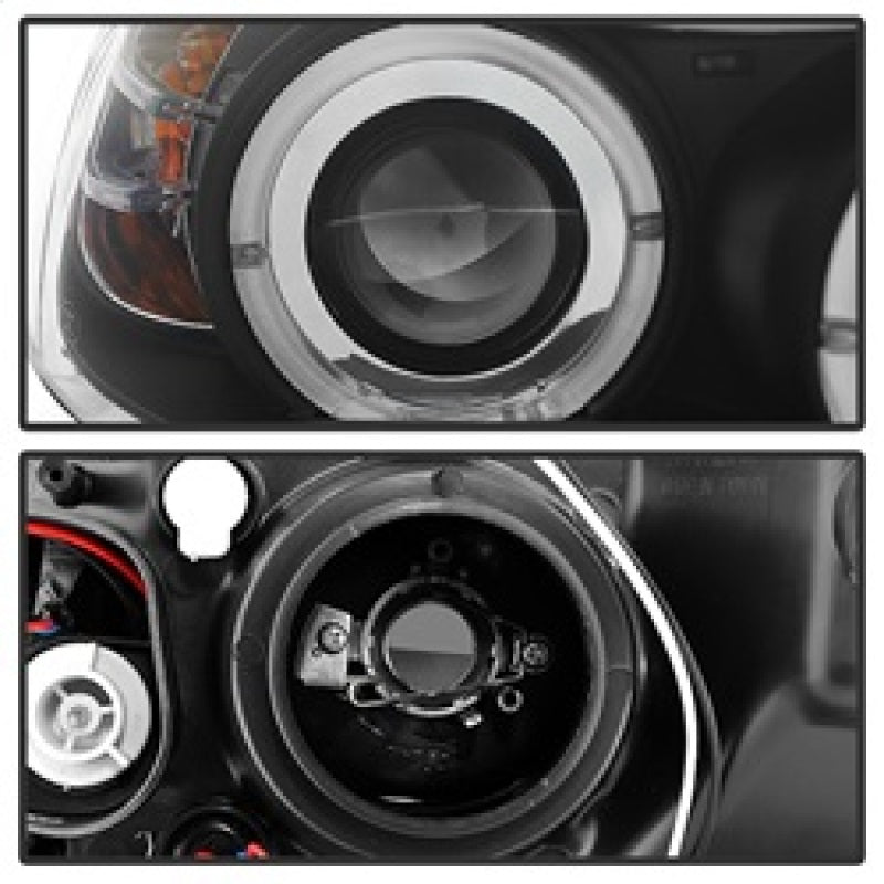 Spyder BMW E90 3-Series 06-08 Projector LED Halo Amber Reflctr Rplc Bulb Blk PRO-YD-BMWE9005-AM-BK SPYDER Headlights  AXOPROS