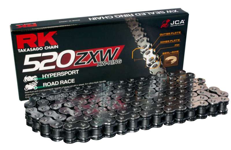 RK Chain BL520ZXW-120L XW-Ring - Black Scale RK Chain Chains  AXOPROS