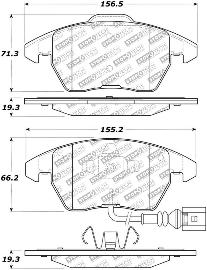 StopTech Street Select Brake Pads - Front Stoptech Brake Pads - OE  AXOPROS
