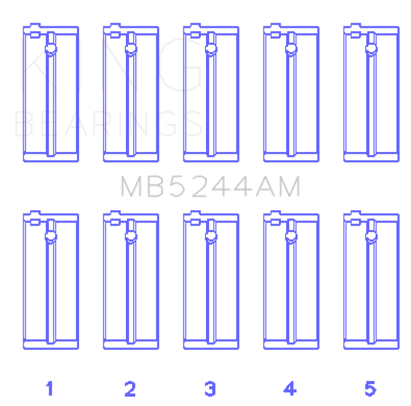King Honda 91CI/1.5L D15A2/D15A3/D15B1/D15B2/D15B7/D15B8/D15Z1 Main Bearing Set - Size STD King Engine Bearings Bearings  AXOPROS
