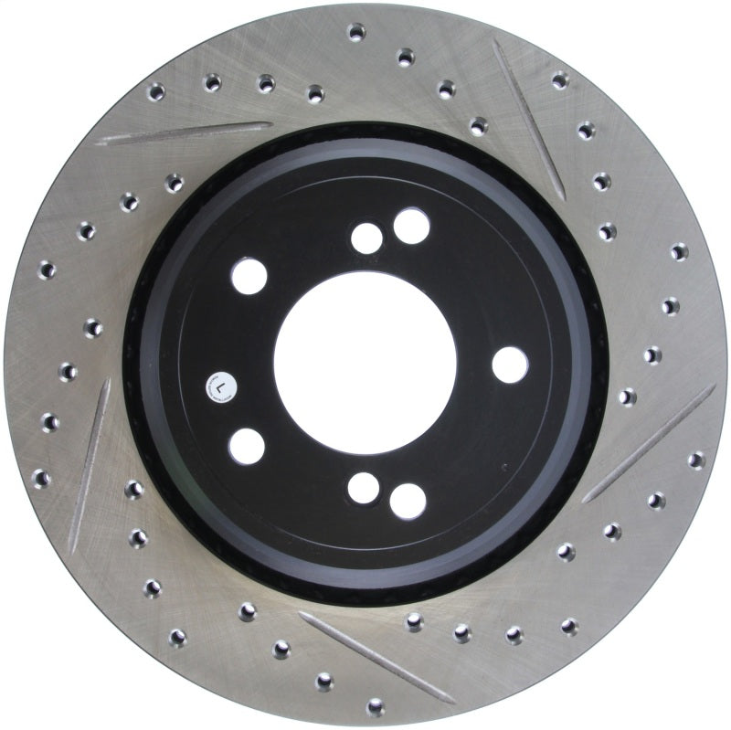 StopTech 00-03 BMW M5 (E39) Slotted & Drilled Left Rear Rotor Stoptech Brake Rotors - Slot & Drilled  AXOPROS