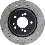 StopTech 00-03 BMW M5 (E39) Slotted & Drilled Left Rear Rotor Stoptech Brake Rotors - Slot & Drilled  AXOPROS