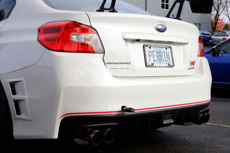 PERRIN 15-21 Subaru WRX/STI Tow Hook Kit (Rear) - Black Perrin Performance Tow Hooks  AXOPROS
