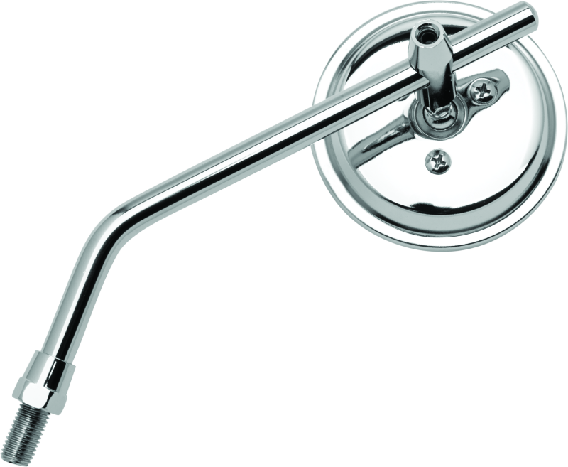 BikeMaster 3in Adjustable Round Mirror 10mm - Each - Chrome BikeMaster Side Mirrors  AXOPROS
