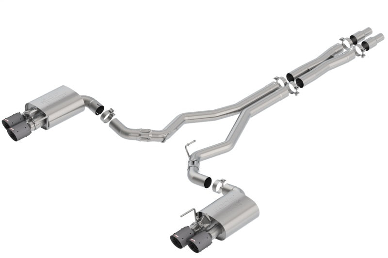 Borla 2018 Ford Mustang GT 5.0L AT/MT 3in Atak Catback Exhaust w/ Valves (Carbon Fiber Black Tip) Borla Catback  AXOPROS