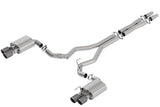 Borla 2018 Ford Mustang GT 5.0L AT/MT 3in Atak Catback Exhaust w/ Valves (Carbon Fiber Black Tip) Borla Catback  AXOPROS