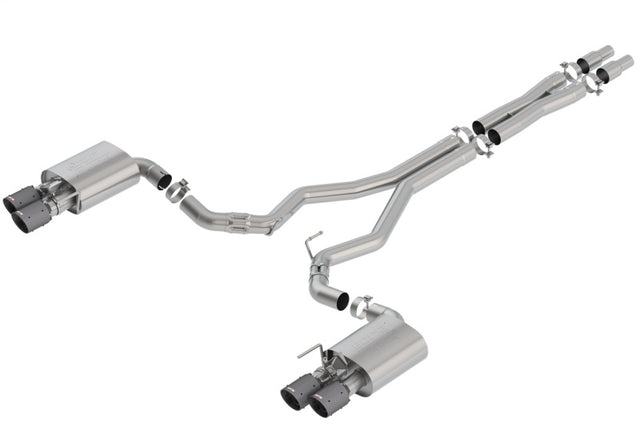 Borla 2018 Ford Mustang GT 5.0L AT/MT 3in Atak Catback Exhaust w/ Valves (Carbon Fiber Black Tip) Borla Catback  AXOPROS