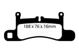 EBC 10-17 Volkswagen Touareg Ultimax OEM Replacement Rear Brake Pads EBC Brake Pads - OE  AXOPROS