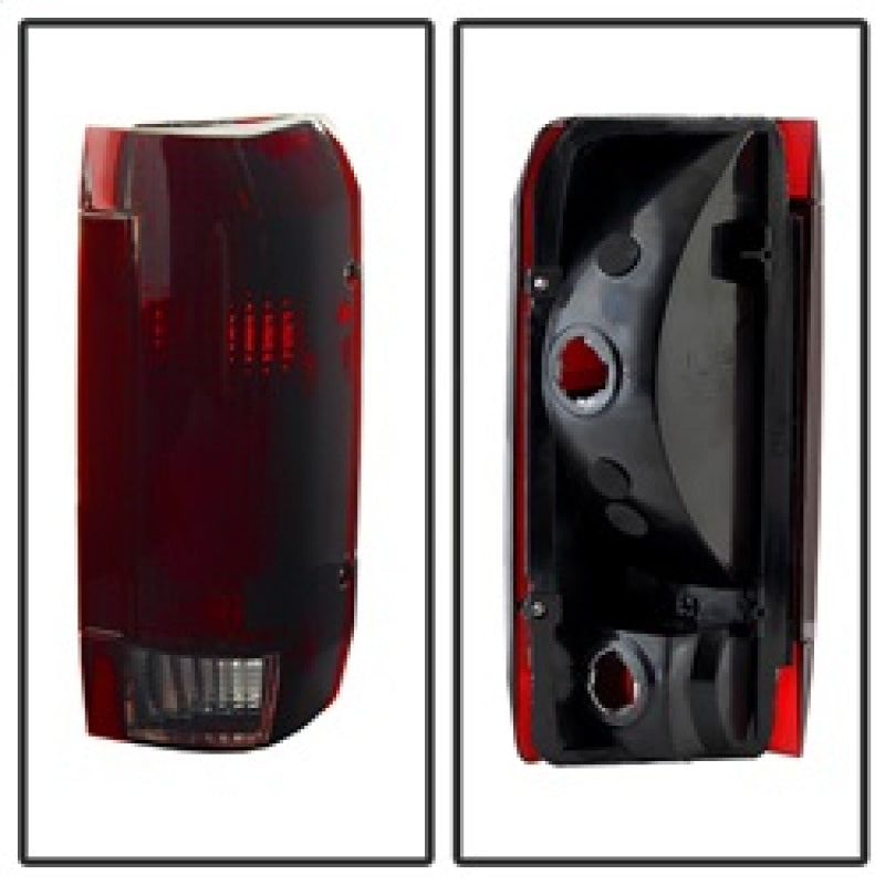 Xtune Ford Bronco F150 F250 F350 F450 92-96 OE Style Tail Lights Red Smoked ALT-JH-FB92-OE-RSM SPYDER Tail Lights  AXOPROS