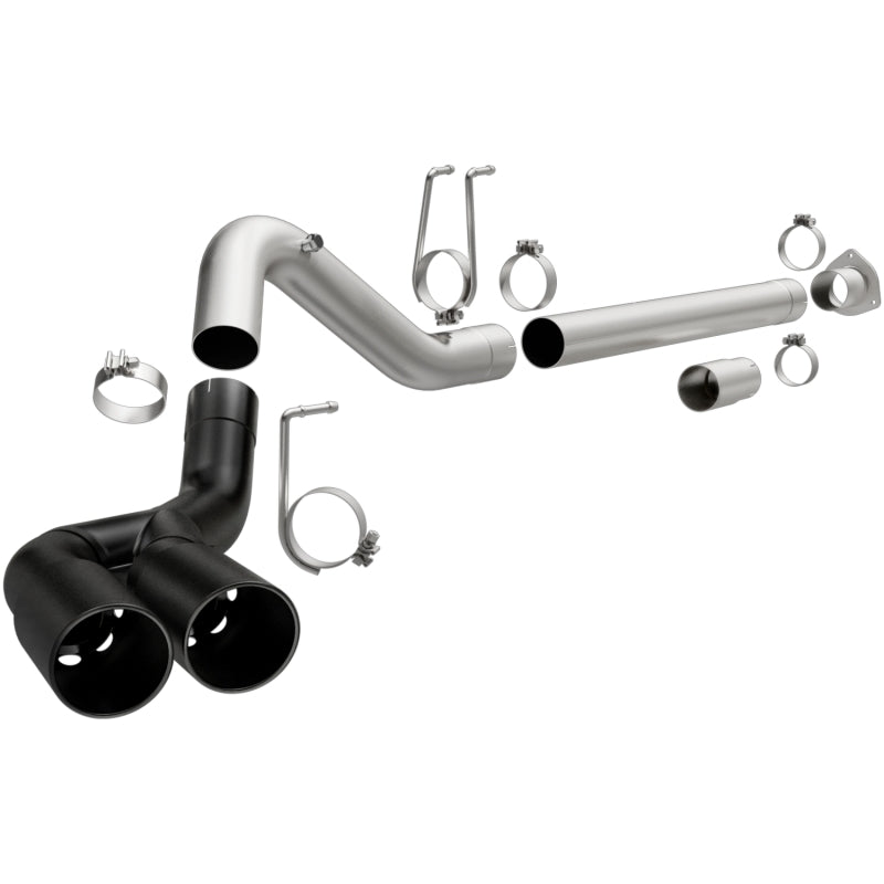 MagnaFlow 08-18 Ford F-250/F-350/F-450 4.6L/6.7 DPF-Back Black 4in Dual Single Rear Exit Magnaflow DPF Back  AXOPROS