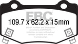 EBC 16+ Cadillac ATS-V 3.6 Twin Turbo Redstuff Rear Brake Pads EBC Brake Pads - Performance  AXOPROS