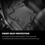 Husky Liners 17 Ford F-250 Super Duty SuperCab WeatherBeater Black Floor Liners Husky Liners Floor Mats - Rubber  AXOPROS