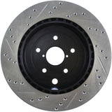 StopTech 08+ Subaru STI (Will Not Fit 05-07) Slotted & Drilled Sport Brake Rotor Stoptech Brake Rotors - Slot & Drilled  AXOPROS