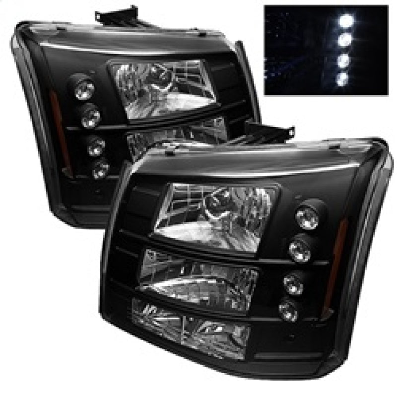 Spyder Chevy Silverado 1500/2500 03-06 Bumper Lights Crystal Headlights Blk HD-YD-CS03-1PC-AM-BK SPYDER Headlights  AXOPROS