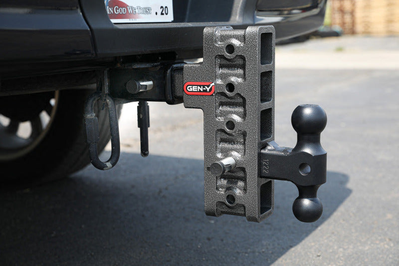 Gen-Y Mega Duty 3in Shank 9in Drop 3.5K TW 32K Hitch w/GH-0161 Dual-Ball/GH-0162 Pintle Lock GEN-Y Hitch Hitch Receivers  AXOPROS