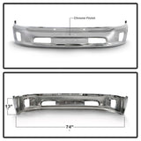 Spyder Dodge Ram 1500 13-18 Bottom w/o Sensor w/Fog Light Hole Front Bumper-Chrome (OEM 68160853AB) SPYDER Bumper Accessories  AXOPROS
