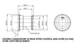 SuperPro 2008 Pontiac G8 Rear Upper Control Arm Outer Bushing Set Superpro Bushing Kits  AXOPROS