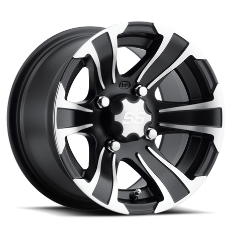ITP ITP SS 312 14x8 / 4x110 BP / 3+5 Offset Black w/ Machined Wheel Wheels - Cast aftermarket performance part