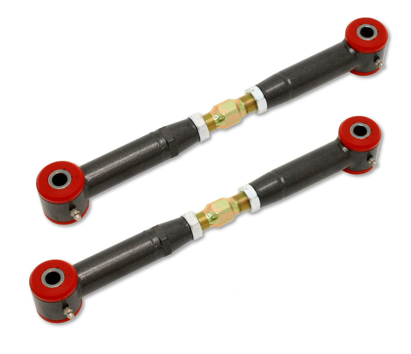BMR 10-15 5th Gen Camaro Rear Adj. Toe Rods (Polyurethane) - Black Hammertone BMR Suspension Suspension Arms & Components  AXOPROS