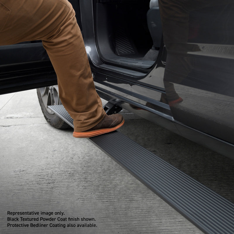 RealTruck 21-24 Ford Bronco 4dr VoltStep Electric Running Board Kit (No Drill) - Tex. Blk Go Rhino Running Boards  AXOPROS