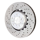 SHW 15-18 BMW M3 3.0L Left Front Cross-Drilled Lightweight Brake Rotor (34112284809) SHW Performance Brake Rotors - Drilled  AXOPROS