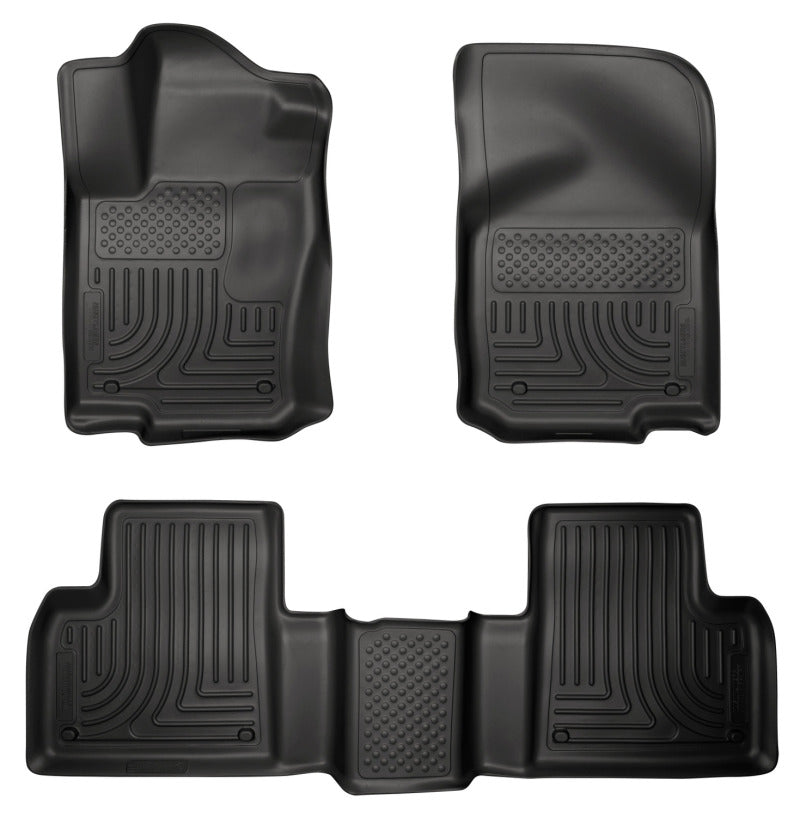 Husky Liners 2012 Mercedes ML350 WeatherBeater Combo Black Floor Liners Husky Liners Floor Mats - Rubber  AXOPROS