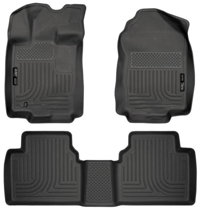 Husky Liners 10-12 Ford Fusion/Lincoln MKZ (FWD) WeatherBeater Combo Black Floor Liners Husky Liners Floor Mats - Rubber  AXOPROS
