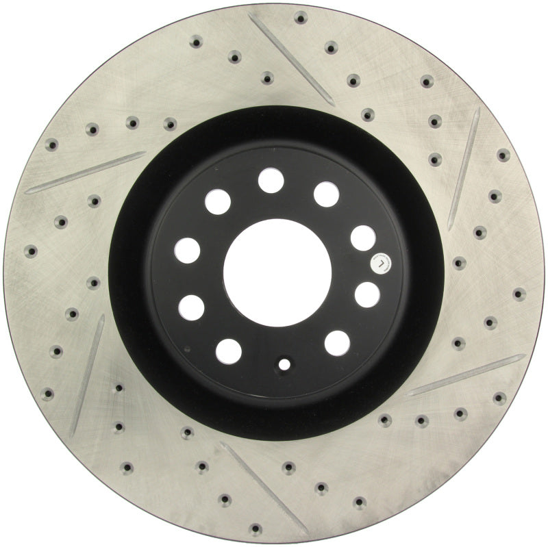 StopTech 09 VW Passat CC / 06-09 Passat Slotted & Drilled Left Front Rotor Stoptech Brake Rotors - Slot & Drilled  AXOPROS