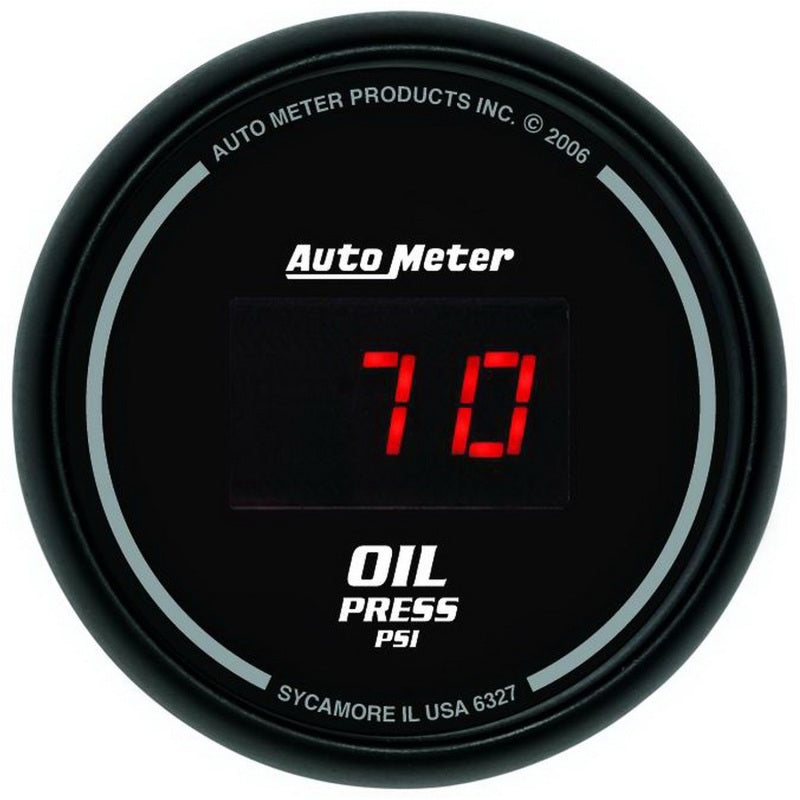 AutoMeter Gauge Kit 5 Pc. 3-3/8in. & 2-1/16in. Elec Speedo Digital Black Dial W/ Red Led AutoMeter Gauges  AXOPROS