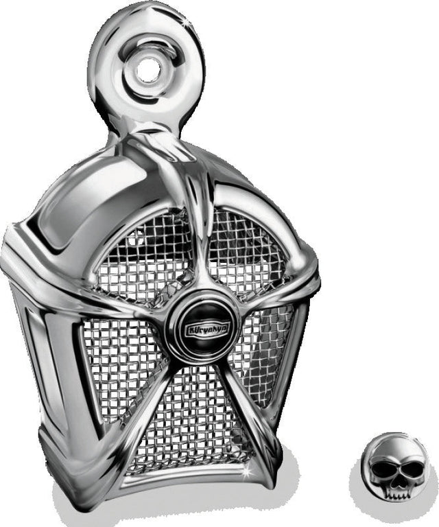 Kuryakyn Mach 2 Horn Cover Chrome With Chrome Mesh Kuryakyn Horn Accessories  AXOPROS
