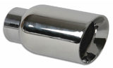 Vibrant 2.5in ID Single 4in OD Round SS Exhaust Tip (Double Wall Angle Cut) Vibrant Tips  AXOPROS