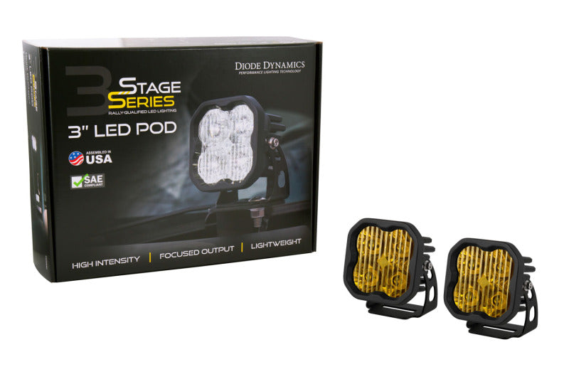 Diode Dynamics SS3 Sport ABL - Yellow Combo Standard (Pair) Diode Dynamics Light Accessories and Wiring  AXOPROS