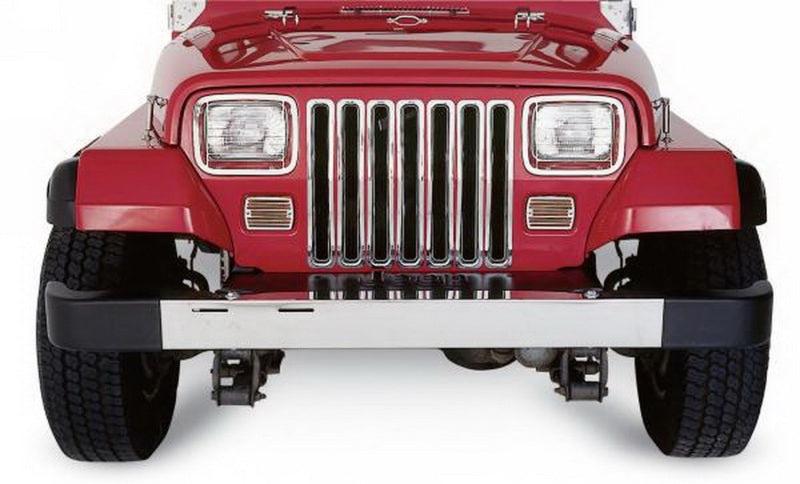 Rampage 1987-1995 Jeep Wrangler(YJ) Grille Inserts - Chrome Rampage Grilles  AXOPROS
